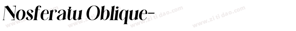 Nosferatu Oblique字体转换